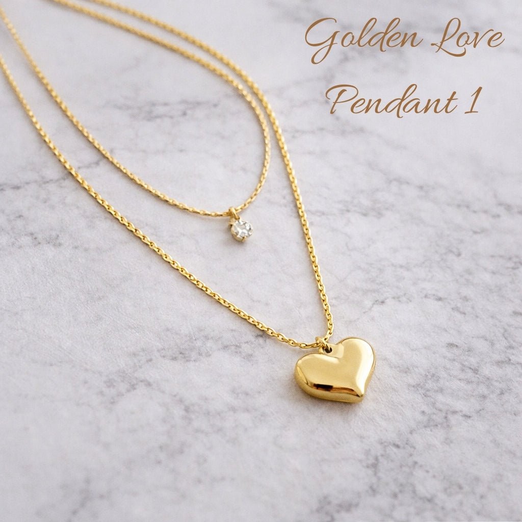 Golden Love Pendant - Marcelina - Shop