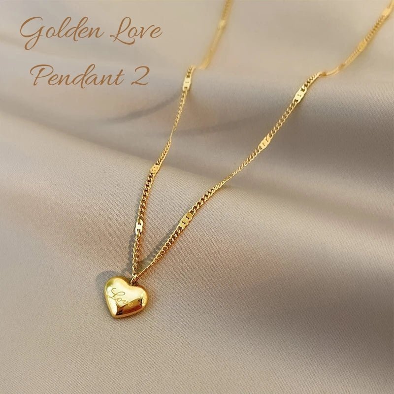 Golden Love Pendant - Marcelina - Shop