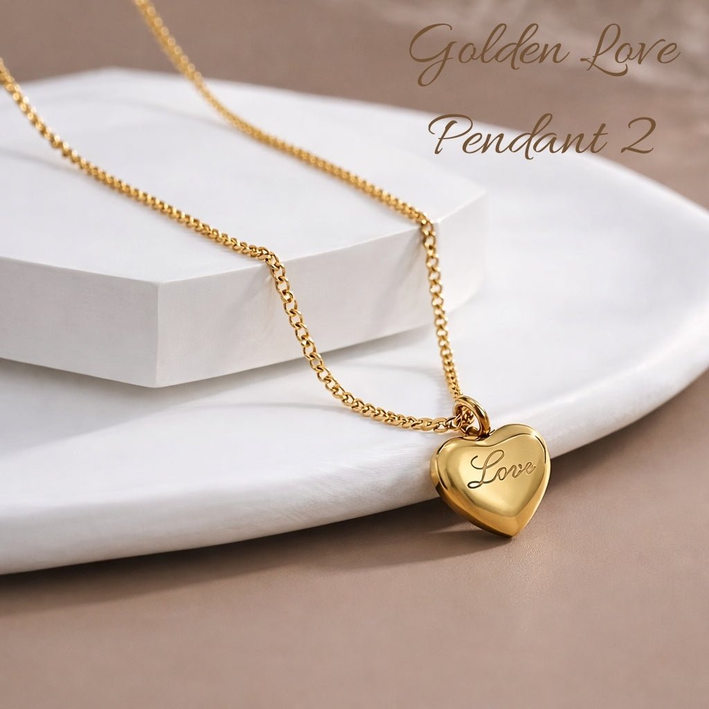 Golden Love Pendant - Marcelina - Shop