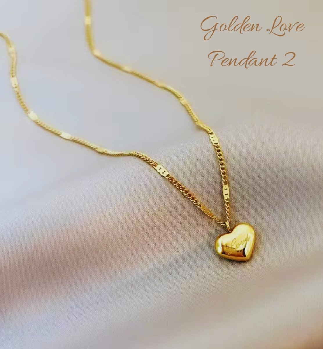 Golden Love Pendant - Marcelina - Shop